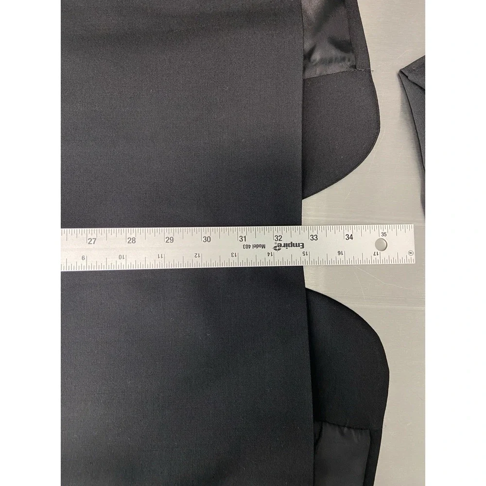 Vintage After Six 2PC Tuxedo Suit Mens 46L Black Wool Super 100's Formal Wedding